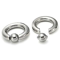 Surgical Steel Screwball Rings, Captive Bead Ring by TheChainGang Body Piercing Jewelry
