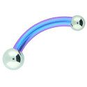 Clearance Titanium Big Balling Curved Barbell