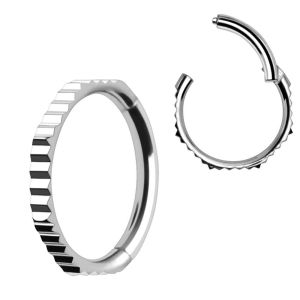 Octagon Shape Gear Hinged Clicker Ring